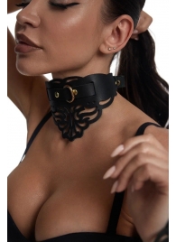 Фигурный чокер с узорами и золотистой фурнитурой - Crazy Handmade - купить с доставкой в Уфе