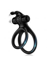 Черное эрекционное виброкольцо с подхватом мошонки Stay Hard - Boys of Toys - в Уфе купить с доставкой