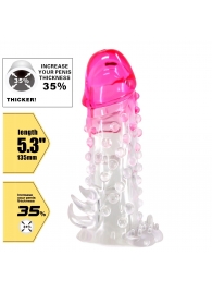 Прозрачно-розовая насадка на пенис Wilford - 13,5 см. - Baile - в Уфе купить с доставкой Прозрачно-розовая насадка на пенис Wilford - 13,5 см. - Baile - в Уфе купить с доставкой