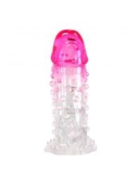 Прозрачно-розовая насадка на пенис Wilford - 13,5 см. - Baile - в Уфе купить с доставкой Прозрачно-розовая насадка на пенис Wilford - 13,5 см. - Baile - в Уфе купить с доставкой