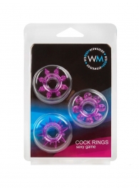 Набор из 3 лиловых эрекционных колец различной формы - Erowoman-Eroman - в Уфе купить с доставкой Набор из 3 лиловых эрекционных колец различной формы - Erowoman-Eroman - в Уфе купить с доставкой