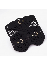 Фигурный набор для БДСМ-игр с узорами и золотистой фурнитурой - Crazy Handmade - купить с доставкой в Уфе