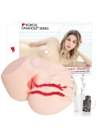 Мастурбатор-полуторс с двойным слоем материала и вибрацией Jenny Onahole Real Vagina - KOKOS - в Уфе купить с доставкой Мастурбатор-полуторс с двойным слоем материала и вибрацией Jenny Onahole Real Vagina - KOKOS - в Уфе купить с доставкой