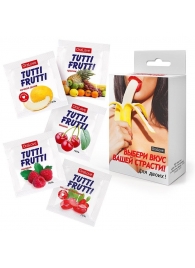 Набор из 5 саше съедобных смазок Tutti-Frutti - Биоритм - купить с доставкой в Уфе Набор из 5 саше съедобных смазок Tutti-Frutti - Биоритм - купить с доставкой в Уфе