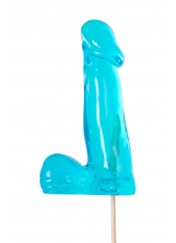 Голубой леденец в форме члена со вкусом блю кюрасао - 173 гр. - Sosuчki - купить с доставкой в Уфе