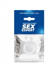 Эластичное эрекционное кольцо с шипиками и шариком - Sex Expert - в Уфе купить с доставкой