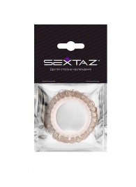Эрекционное кольцо с бежевыми «ресничками» - Sextaz - в Уфе купить с доставкой