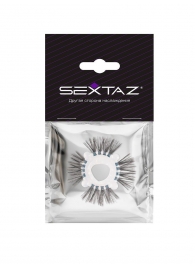 Эластичное эрекционное кольцо с черными «ресничками» - Sextaz - в Уфе купить с доставкой