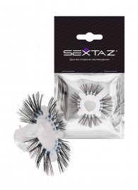 Эластичное эрекционное кольцо с черными «ресничками» - Sextaz - в Уфе купить с доставкой