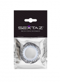 Эластичное эрекционное колечко с черными «ресничками» - Sextaz - в Уфе купить с доставкой