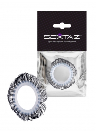 Эластичное эрекционное колечко с черными «ресничками» - Sextaz - в Уфе купить с доставкой