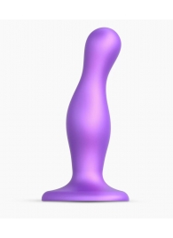 Фиолетовая насадка Strap-On-Me Dildo Plug Curvy size M - Strap-on-me - купить с доставкой в Уфе