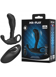 Черный изогнутый массажёр простаты с вибрацией и пультом ДУ - Baile - в Уфе купить с доставкой