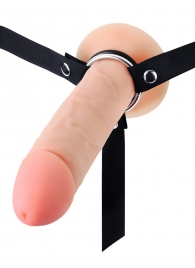 Мужской полый страпон на регулируемых ремешках - 22 см. - Sex Expert - купить с доставкой в Уфе