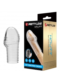 Прозрачная насадка на пенис с ребрышками Hoytt - 9 см. - Baile - в Уфе купить с доставкой