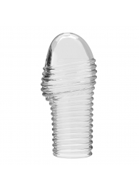 Прозрачная насадка на пенис с ребрышками Hoytt - 9 см. - Baile - в Уфе купить с доставкой