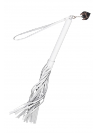 Белая кожаная плеть - 50 см. - Pecado - купить с доставкой в Уфе