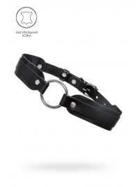 Черный кожаный чокер-ошейник со скруглёнными углами - Pecado - купить с доставкой в Уфе