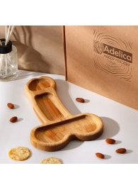 Деревянное блюдо для подачи в форме члена (25 х 16,5 х 1,7 см) - Сима-Ленд - купить с доставкой в Уфе