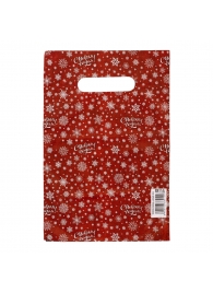 Красный подарочный новогодний пакет с вырубной ручкой (20х30 см) - Сима-Ленд - купить с доставкой в Уфе