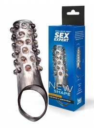 Дымчатая насадка на пенис с выпуклостями - 11 см. - Sex Expert - в Уфе купить с доставкой