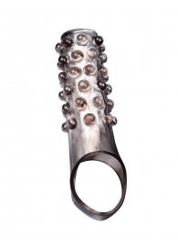 Дымчатая насадка на пенис с выпуклостями - 11 см. - Sex Expert - в Уфе купить с доставкой