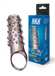 Дымчатая насадка на пенис с шипами и выпуклостями - 12 см. - Sex Expert - в Уфе купить с доставкой