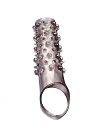 Дымчатая насадка на пенис с шипами и выпуклостями - 12 см. - Sex Expert - в Уфе купить с доставкой