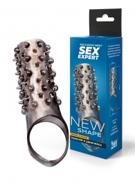 Дымчатая насадка на пенис с шипами и выпуклостями - 12,5 см. - Sex Expert - в Уфе купить с доставкой