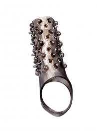 Дымчатая насадка на пенис с шипами и выпуклостями - 12,5 см. - Sex Expert - в Уфе купить с доставкой