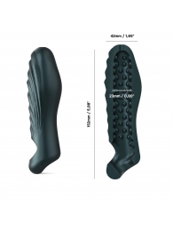 Серая силиконовая насадка на пенис с подхватом Manwan Ryzer - Manwan - в Уфе купить с доставкой