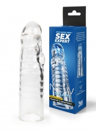 Прозрачная закрытая насадка на член - 15 см. - Sex Expert - в Уфе купить с доставкой