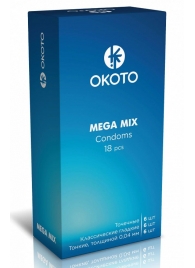 Презервативы OKOTO Mega Mix - 18 шт. - Sitabella - купить с доставкой в Уфе