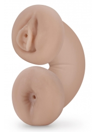 Телесный люминесцентный двусторонний мастурбатор Tasha - Blush Novelties - в Уфе купить с доставкой