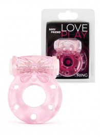 Розовое эрекционное виброкольцо с бабочкой - 1137 - в Уфе купить с доставкой