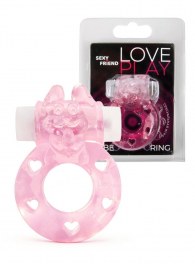 Розовое эрекционное виброкольцо в форме зайчика - 1137 - в Уфе купить с доставкой