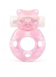 Розовое эрекционное виброкольцо в форме мишки - 1137 - в Уфе купить с доставкой