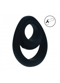 Черное эрекционное кольцо Double Ergo Silicone Cockring - Shots Media BV - в Уфе купить с доставкой