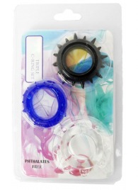Набор из 3 эрекционных колец разного цвета и рельефа - Boys of Toys - в Уфе купить с доставкой