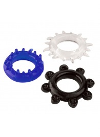 Набор из 3 эрекционных колец разного цвета и рельефа - Boys of Toys - в Уфе купить с доставкой