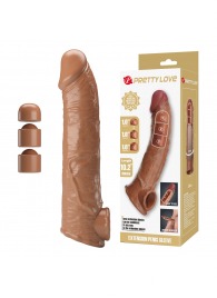 Карамельный фаллоудлинитель с подхватом мошонки Silas - 26 см. - Baile - в Уфе купить с доставкой