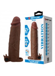 Коричневая насадка на пенис Xerxes - 22 см. - Baile - в Уфе купить с доставкой