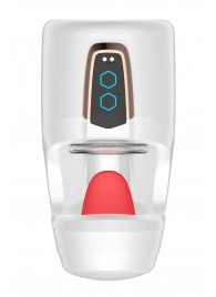 Белый мастурбатор с язычком и возвратно-поступательными движениями - Secwell - в Уфе купить с доставкой