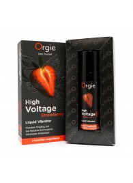 Жидкий вибратор Orgie High Voltage Strawberry - 15 мл. - ORGIE - купить с доставкой в Уфе