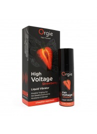 Жидкий вибратор Orgie High Voltage Strawberry - 15 мл. - ORGIE - купить с доставкой в Уфе