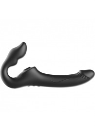 Черный безремневой страпон с 3 моторами - Ibiza - купить с доставкой в Уфе