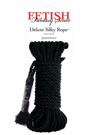 Черная веревка для фиксации Deluxe Silky Rope - 9,75 м. - Pipedream - купить с доставкой в Уфе