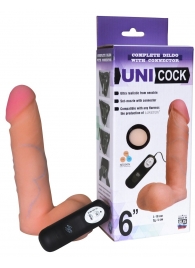 Фаллическая насадка Харнесс UNICOCK 6  с вибрацией - 18 см. - LOVETOY (А-Полимер) - купить с доставкой в Уфе