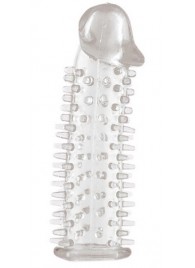 Прозрачная насадка на половой член с закрытой головкой и шипами - 12,5 см. - ToyFa - в Уфе купить с доставкой