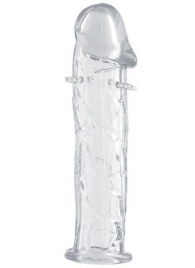 Гладкая прозрачная насадка с усиками под головкой - 12,5 см. - Toyfa Basic - в Уфе купить с доставкой